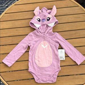 Pink Hooded Animal Design Kids One Piece